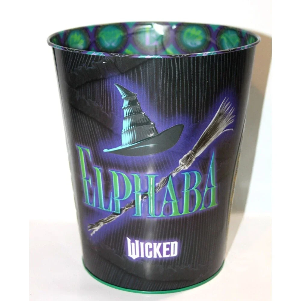 Universal City Studio Wicked Elphaba Wickedly Beautiful Popcorn Storage Tin Bin